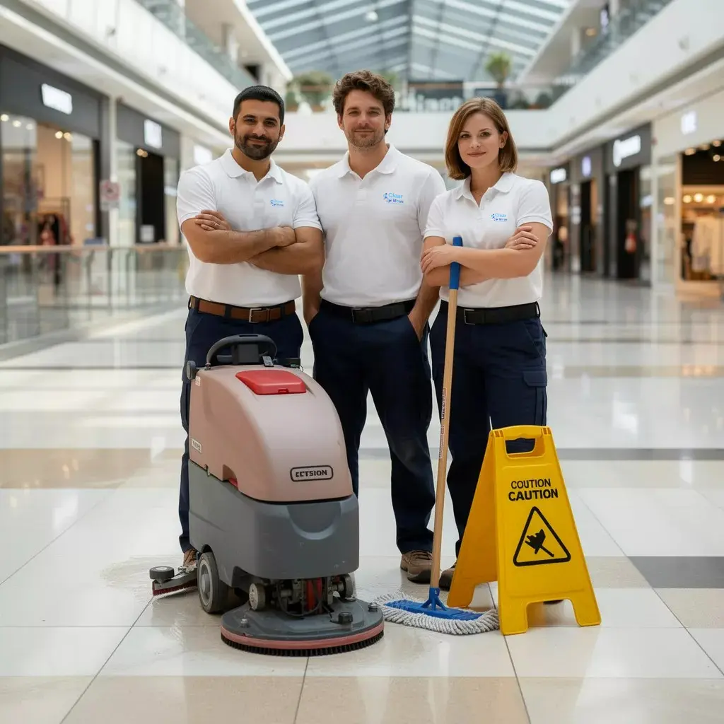 Bodenreinigung im Einkaufszentrum – professionelle Pflege von Fliesen, Stein und stark frequentierten Laufwegen