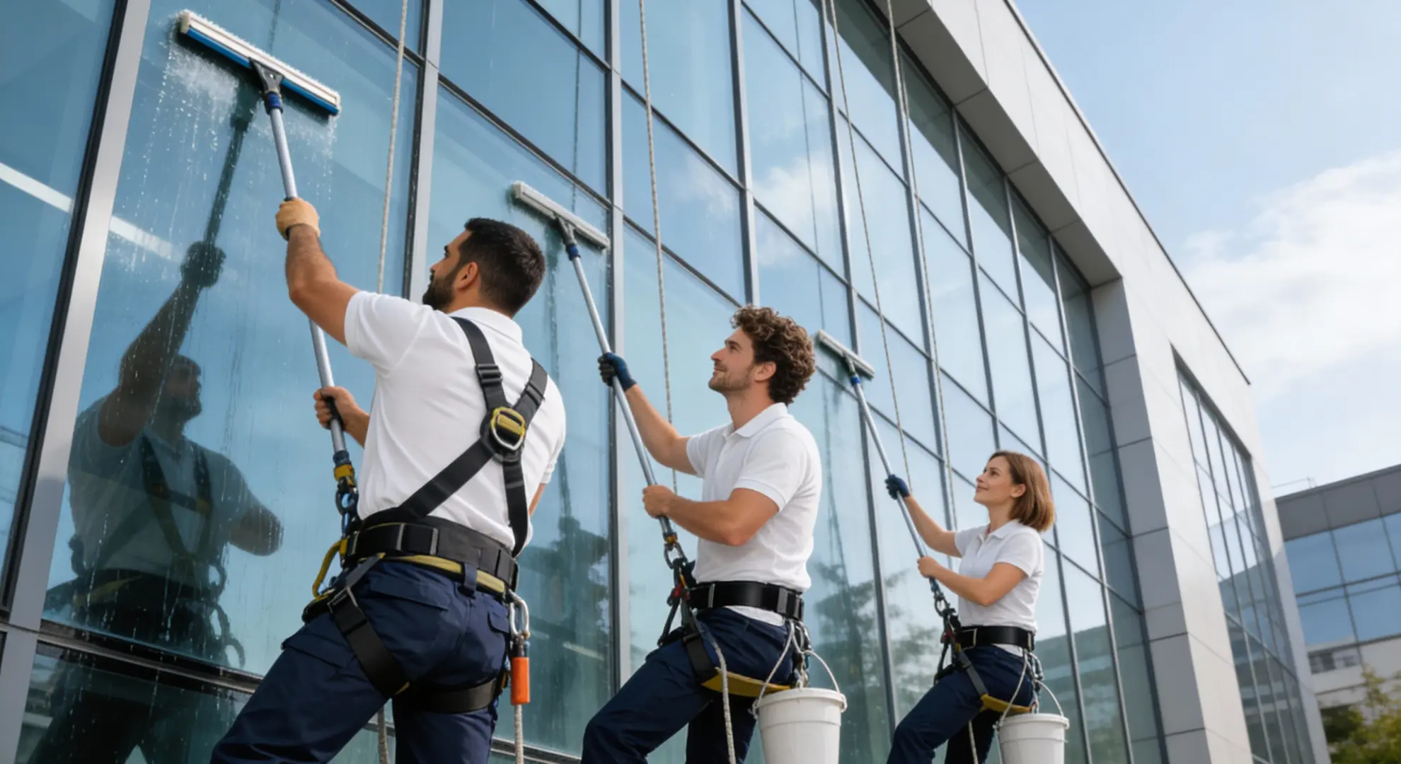 Fassadenreinigung in Eschborn und Frankfurt am Main – professionelle Reinigung von Gebäudefassaden durch Clear Move Glas & Gebäudereinigung.