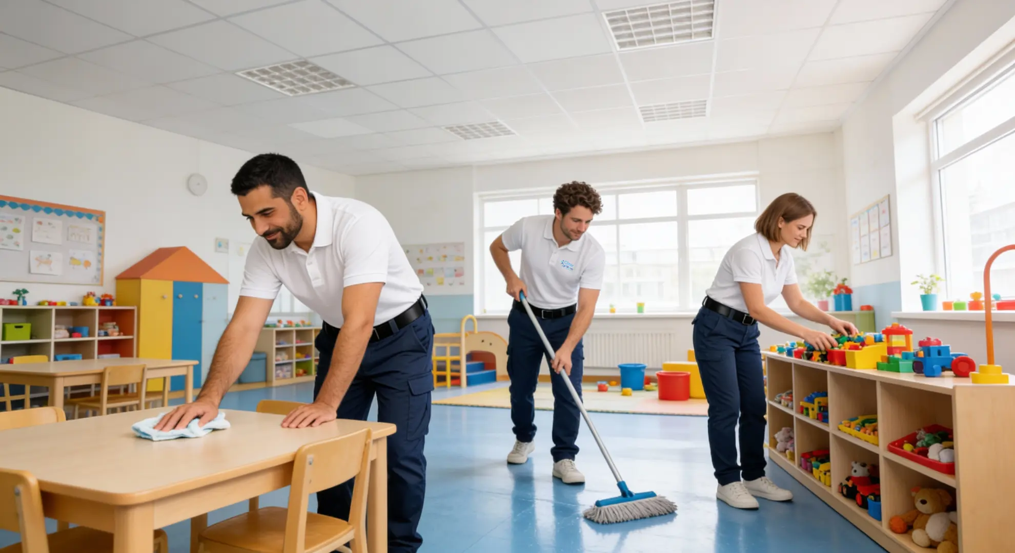 Schulen- und Kindergärten-Reinigung in Eschborn und Frankfurt am Main – professionelle Reinigung von Klassenräumen, Gruppenräumen, Sanitär- und Gemeinschaftsbereichen durch Clear Move.